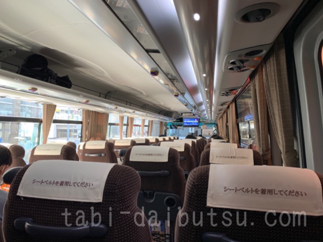 富士急行バスの内部