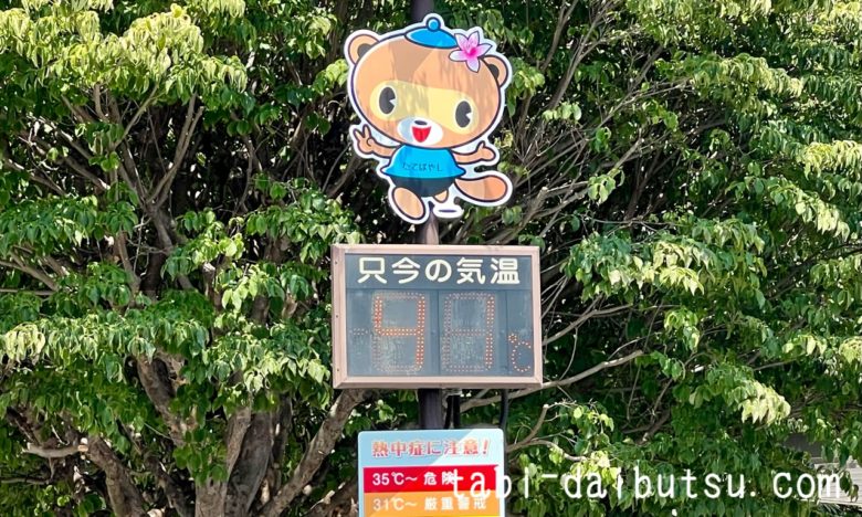 館林駅前の温度計